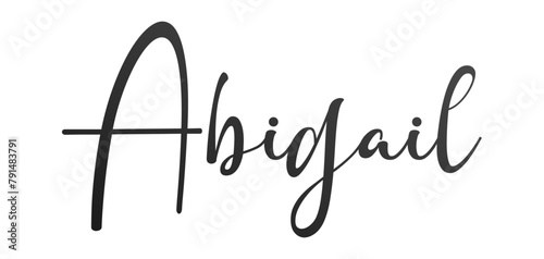 Abigail - black color - name written - ideal for websites, presentations, greetings, banners, cards, t-shirt, sweatshirt, prints, cricut, silhouette, sublimation, tag