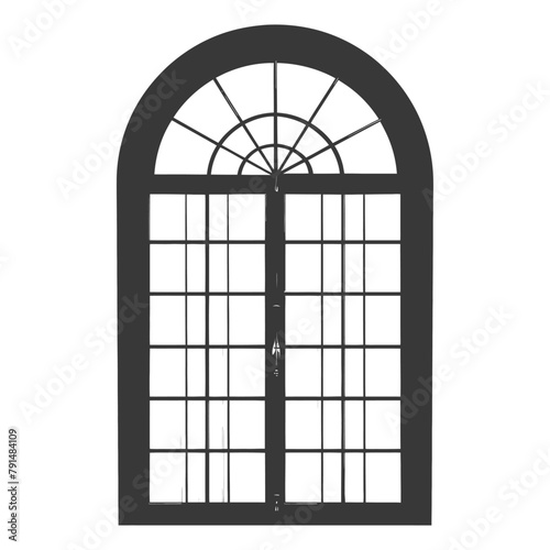 Silhouette window classic black color only full
