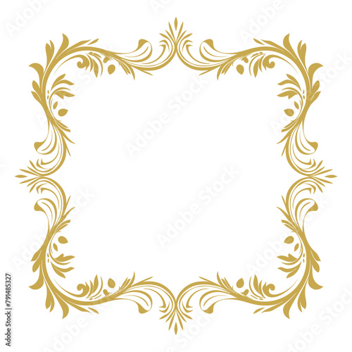 vintage frame and corners icon gold color only