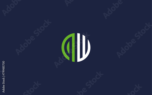 letter pw with circle logo icon design vector design template inspiration