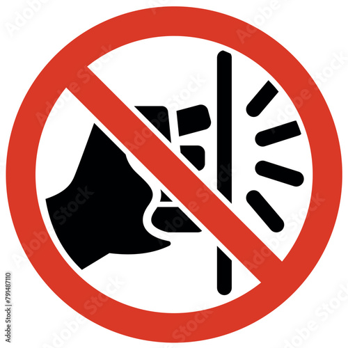 Do not knock the door warning sign