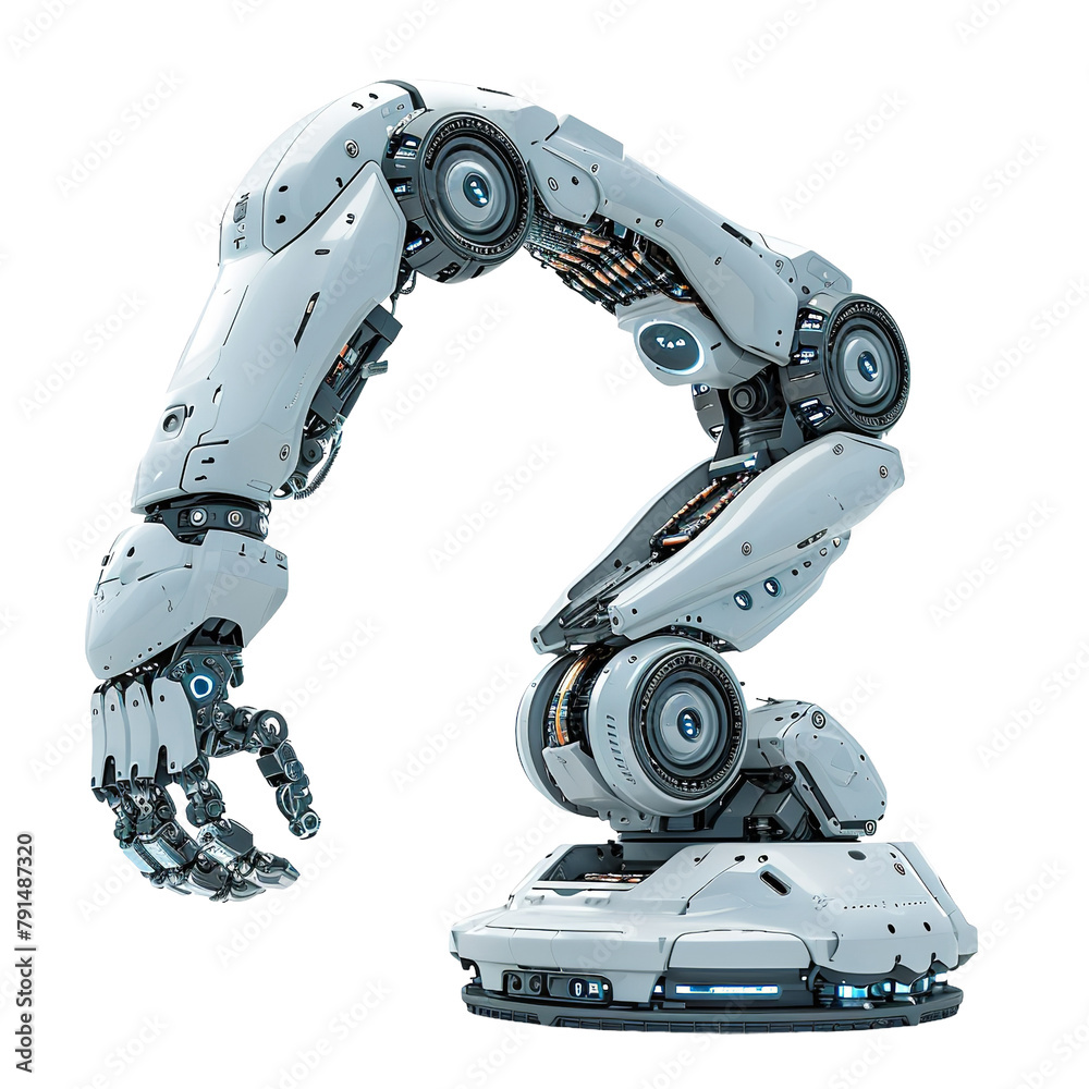 Amazing Robot Arm Mechanism Isolated On White Backgorund Amazing Robot Arm Mechanism Isolated On White Backgorund