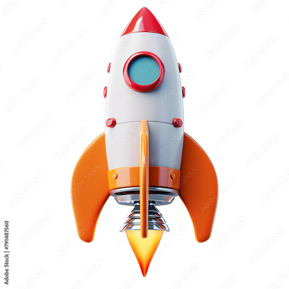 Amazing Rocket Isolated On White Background Amazing Rocket Isolated On White Background