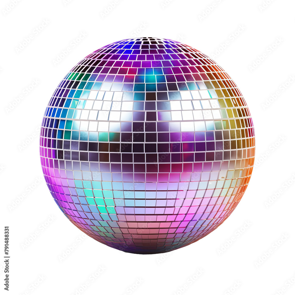 Amazing Roller Skating Disco Ball Isolated On White Background Amazing Roller Skating Disco Ball Isolated On White Background