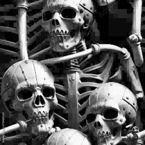 Metallic Skull and bones, S...