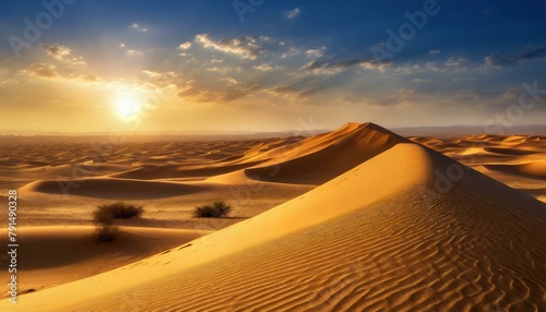 Sunset In The Sahara Desert Desert