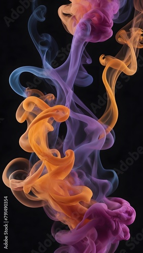 Multicolored liquid, melting abstract style, isolated plain background.