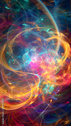 Abstract Depiction of Quantum Field Theory: An Artistic Take on Subatomic Interactions