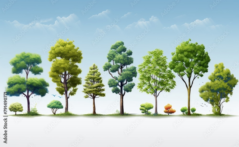 Natural and environmentally friendly concept illustration of many types ...
