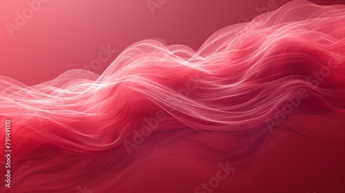 Paint a serene Valentines Day abstract with flowing lines and gentle curves, representing the unity and connection between two hearts. photo