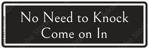 Knock before entry sign