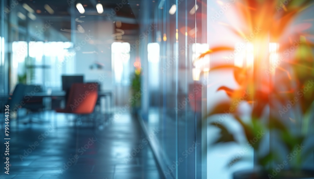 Dynamic Office Environment: Blurred Interior During Work Hours Dynamic Office Environment: Blurred Interior During Work Hours