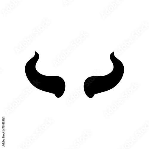 Devil horn silhouette