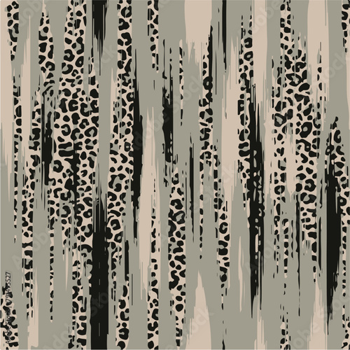 Abstract modern leopard seamless pattern. Animals trendy background. Beige and black decorative vector stock illustration for print, card, postcard, fabric, textile. Modern ornament of stylized skin.