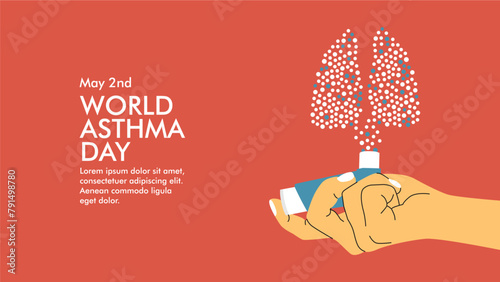 vector world asthma day background template