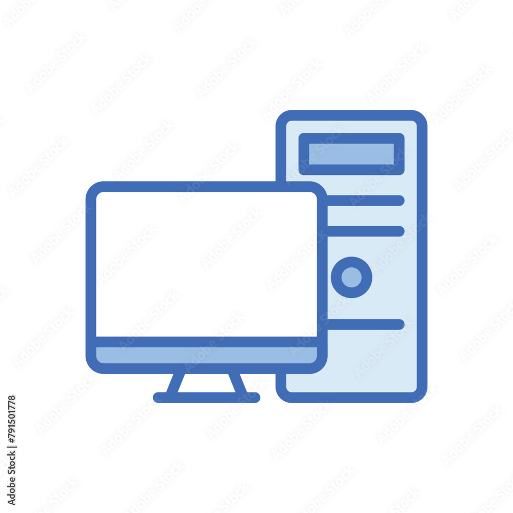 Gaming PC vector icon