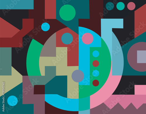 colorful abstract art for wall decoration
