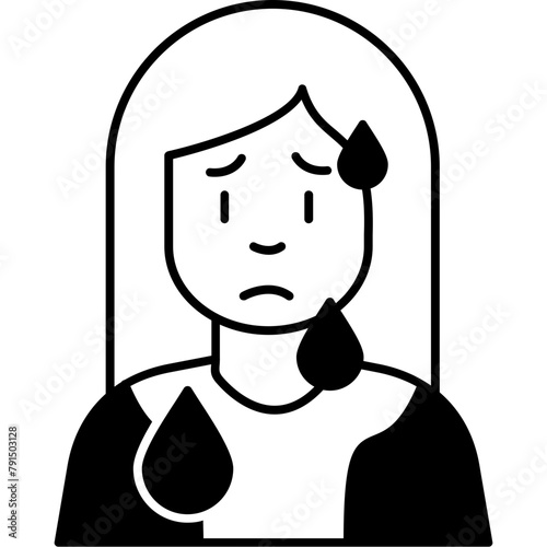 Female Sweating Icon