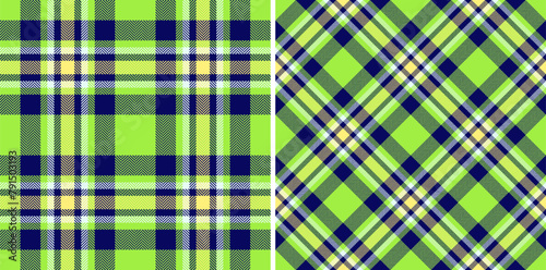 Vector seamless check of fabric background pattern with a tartan texture plaid textile.