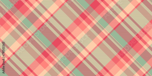 Party texture fabric pattern, sketching vector tartan check. Fashion background plaid seamless textile in red and pastel colors.