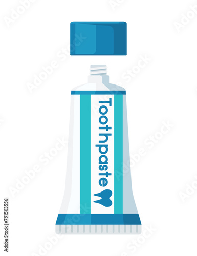 Wallpaper Mural Toothpaste in a plastic tube with a label vector illustration isolated on white background Torontodigital.ca