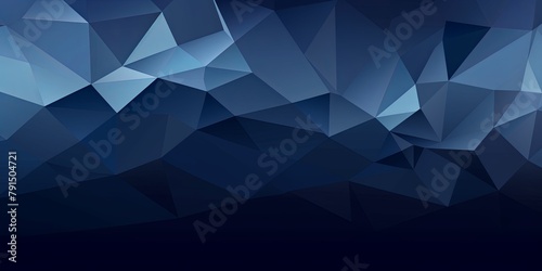 Navy Blue abstract background with low poly design, vector illustration in the style of navy blue color palette with copy space for photo text