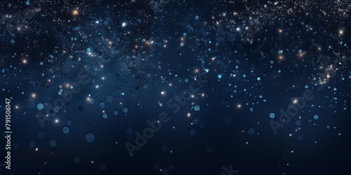 Navy Blue glitter texture background with dark shadows, glowing stars, and subtle sparkles with copy space for photo text or product, blank empty copyspace photo