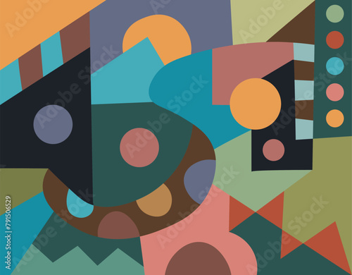 colorful abstract art for wall decoration
