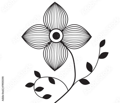 Abstract black color line art design.
