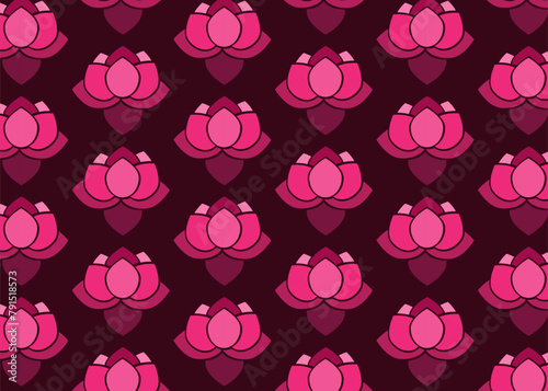 Vector lotus pattern and background design.
