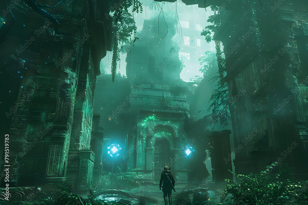 Ethereal Journey through an Ancient Civilization in a Fantasy Video Game