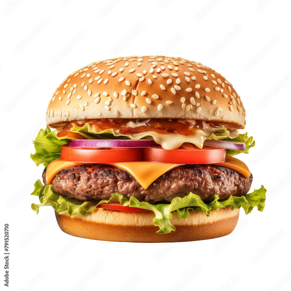 Tasty Burger Isolated On White Background Tasty Burger Isolated On White Background