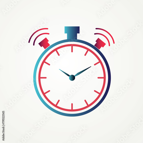 Stopwatch timer flat vector icon for apps, websites, Presentations Clock icon in trendy flat isolated style on white background. icon logo, app, UI. Clock web icon vector illustration
