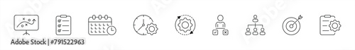 action plan icon set. business, target, strategy, schedule, goal icon. vector illustration