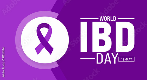 May is World IBD Day or World Inflammatory Bowel Disease Day background template. Holiday concept. use to background, banner, placard, card, and poster design template with text inscription