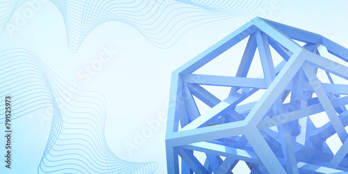 Abstract background. Innovative concepts of Internet connectivity technology through future studies. Blue, Information System, Power, banner, website, 3d rendering.