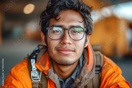 Aircraft maintenance worker at the airport