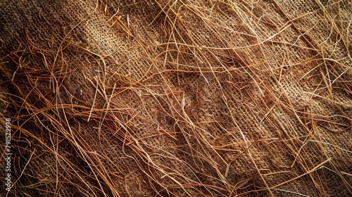 Brown Coconut Fiber Texture Background with Eco Friendly Materials photo