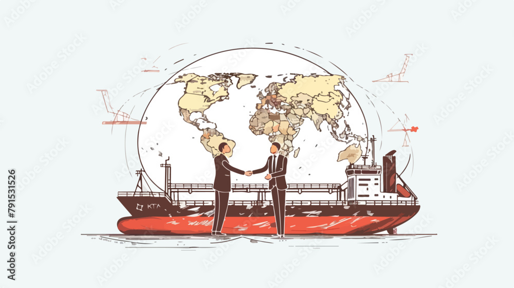 Petroleum trading concept using tanker ships. BusinesS