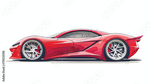 My own vector car design. Eps 10 illustration. Hand 