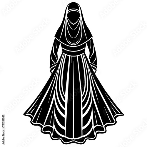 illustration for a designer burkha collection - Vector - Vector art - Vector illustration - Vector design - Latest Vector - Ultimate Vector - Premium Vector - Vector pro - Premium illustration