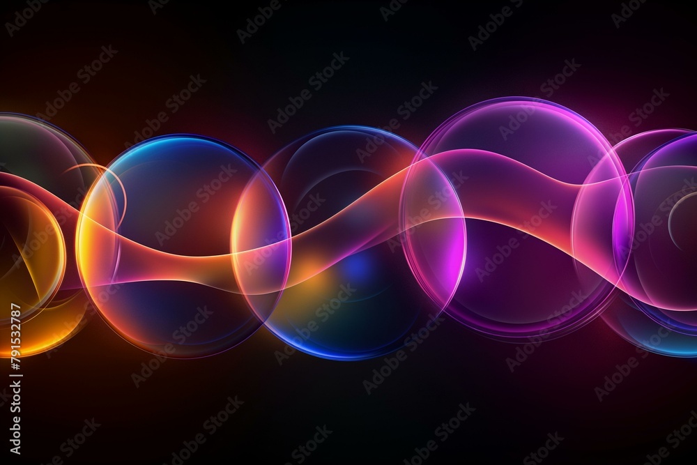 Vibrant Circular Abstract Wallpaper Showing Seamless Interplay of Light and Color Vibrant Circular Abstract Wallpaper Showing Seamless Interplay of Light and Color