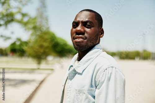 Model male young black american adult african expression face person men guy portrait © SHOTPRIME STUDIO
