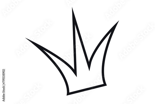 Queen crown line icon, outline vector sign, linear style pictogram isolated on white. Symbol, logo illustration. Editable stroke