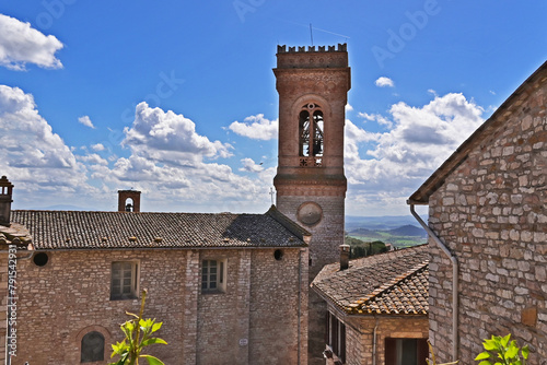 Corciano, vicoli, strade, case del vecchio borgo - Perugia, Umbria	 photo