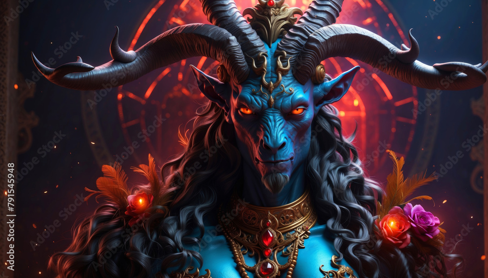 Fototapeta premium A portrait of the devil in hell