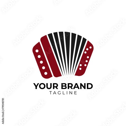 Akordeon Musical Instrument logo simple