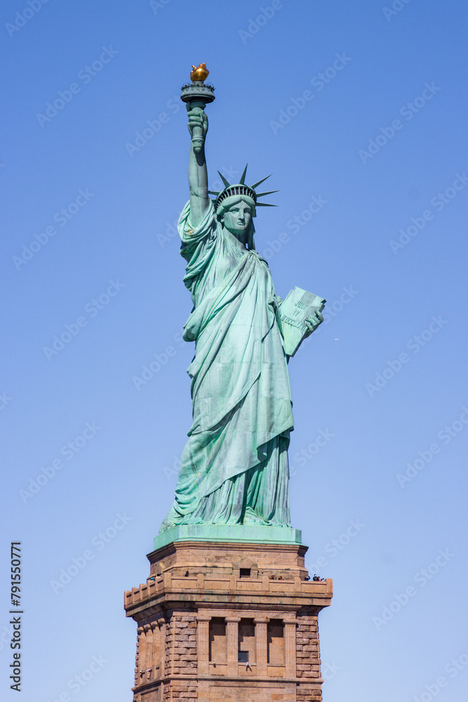 View of statue of liberty in New York City (USA)