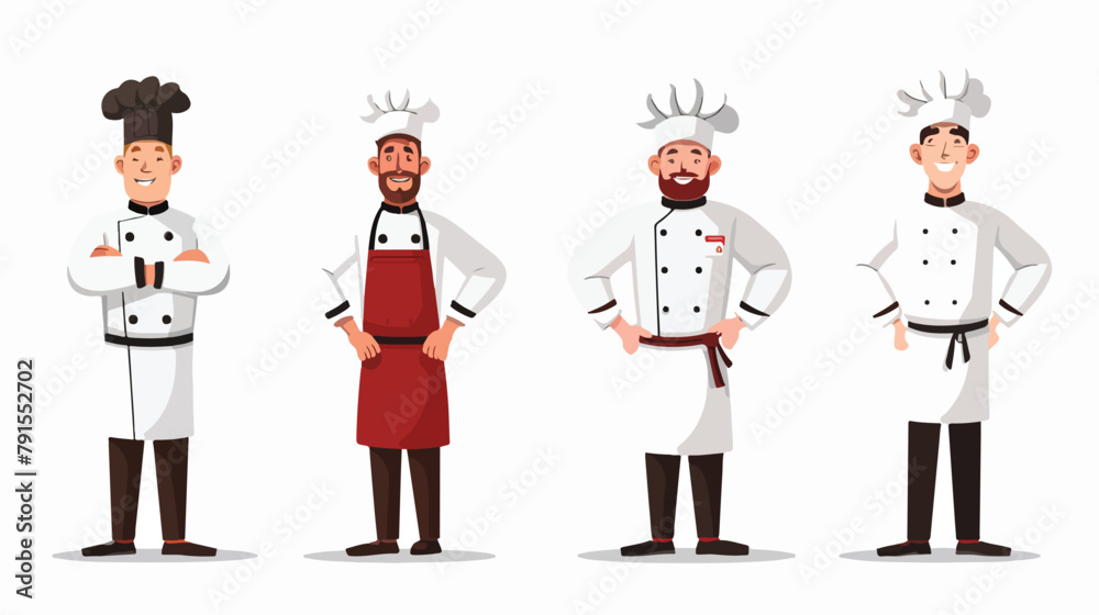 Bundle of chefs cooks professional restaurant staff
