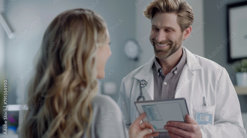 Smiling Doctor Discussing Health Information Smiling Doctor Discussing Health Information